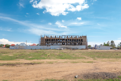 Structural construction progress at the JIT Nyashishi campus